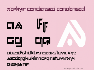 Xephyr Condensed Condensed 1 Font Sample