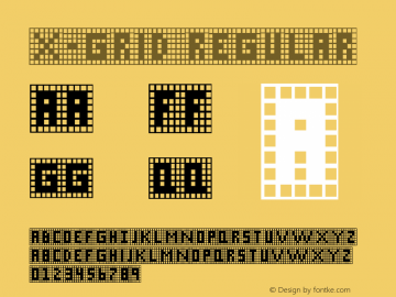 X-Grid Regular 001.000 Font Sample