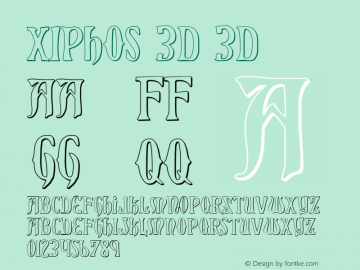 Xiphos 3D 3D 001.000 Font Sample