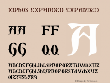 Xiphos Expanded Expanded 001.000 Font Sample