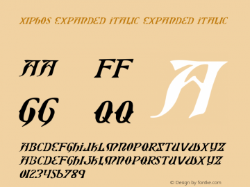 Xiphos Expanded Italic Expanded Italic 001.000图片样张