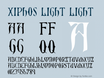 Xiphos Light Light 001.000 Font Sample