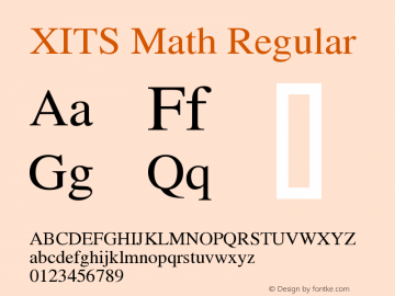 XITS Math Regular Version 1.108图片样张