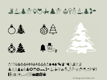 XmasDings Normal 1.0 Tue Oct 12 14:54:25 1993 Font Sample