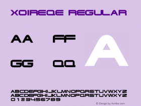 Xoireqe Regular Xoireqe 1.5 Font Sample