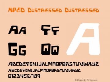 XPED Distressed Distressed 1 Font Sample