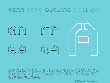 Year 3000 Outline Outline 1 Font Sample