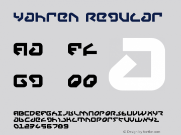 Yahren Regular 2 Font Sample