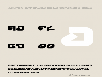 Yahren Expanded Bold Expanded Bold 2 Font Sample