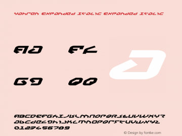 Yahren Expanded Italic Expanded Italic 2图片样张