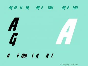 Yankee Clipper Expanded Italic ExpandedItalic Version 001.100 Font Sample