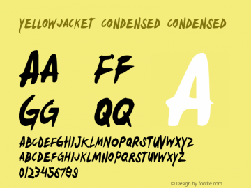 Yellowjacket Condensed Condensed 1 Font Sample