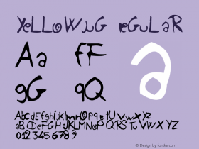 YellowJug Regular Version 1.20; July 11, 2003 Font Sample