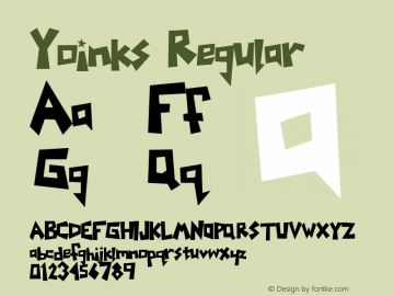 Yoinks Regular 1.0 Font Sample