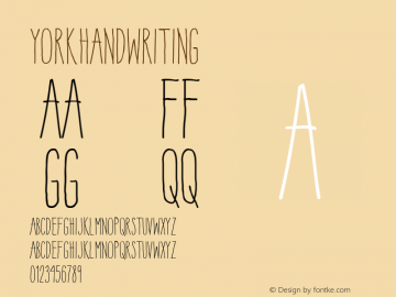 YorkHandwriting ☞ Version 1.000;com.myfonts.easy.thinkdust.york-handwriting.regular.wfkit2.version.3Sim Font Sample