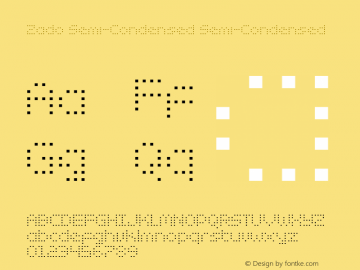 Zado Semi-Condensed Semi-Condensed 1 Font Sample