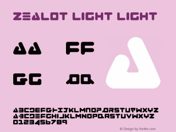 Zealot Light Light 001.000 Font Sample