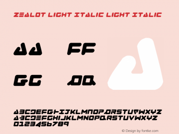 Zealot Light Italic Light Italic 001.000图片样张
