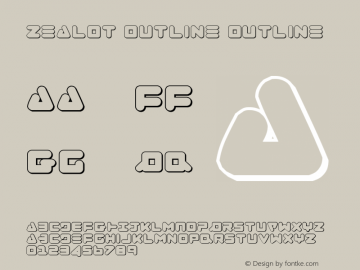 Zealot Outline Outline 001.000 Font Sample