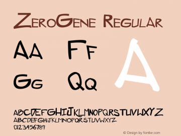 ZeroGene Regular Version 1.00 October 23, 2006, initial release图片样张