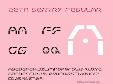 Zeta Sentry Regular 001.000 Font Sample