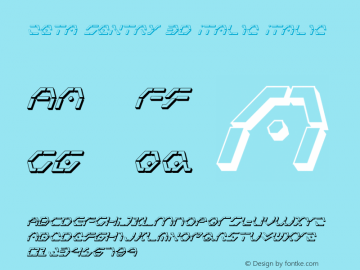 Zeta Sentry 3D Italic Italic 001.000图片样张