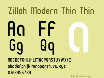 Zillah Modern Thin Thin Version 0.9图片样张