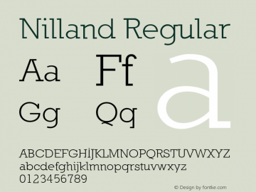 Nilland Regular 1.0 2005-03-11图片样张