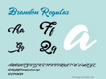 Brandon Regular Version 1.000 Font Sample