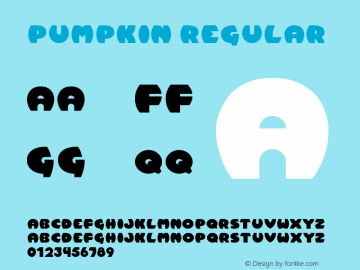 Pumpkin字体|Pumpkin Version 1.00 Septembe