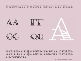 Fairwater Serif Deco Regular Version 1.0图片样张