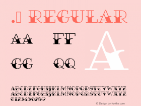 . Regular Version 1.0 Font Sample