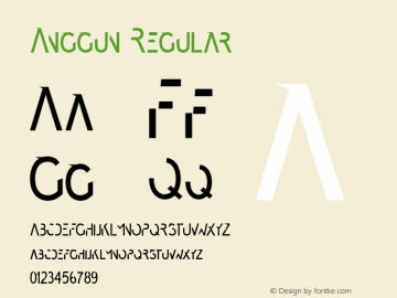 Anggun Regular Unknown Font Sample