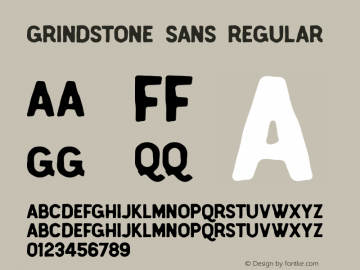 Grindstone Sans Regular Version 1.000;PS 001.001;hotconv 1.0.56 Font Sample