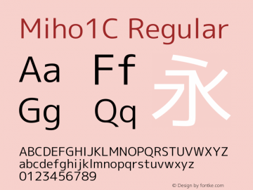 Miho1C Regular Version 1.062图片样张