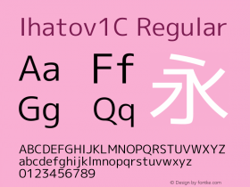 Ihatov1C Regular Version 1.062 Font Sample