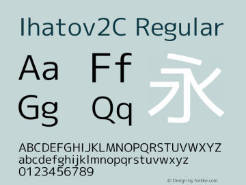 Ihatov2C Regular Version 1.062 Font Sample