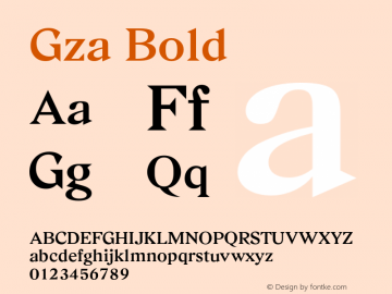 Gza Bold Version 1.000图片样张