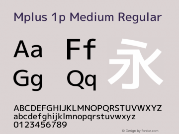 Mplus 1p Medium Regular Version 1.061图片样张