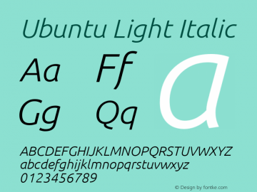 Ubuntu Light Italic 0.83图片样张
