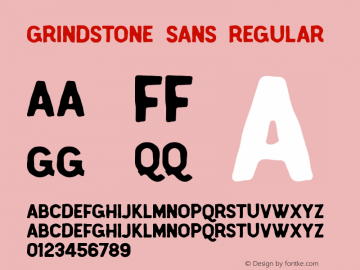 Grindstone Sans Regular Unknown Font Sample