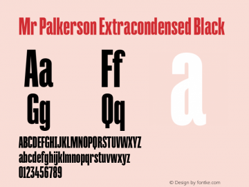 Mr Palkerson Extracondensed Black Version 1.000;com.myfonts.easy.letterheadrussia.mr-palkerson.extracondensed-black.wfkit2.version.4vYf Font Sample