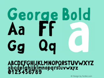 George Bold Version 1.00 February 23, 2016, initial release图片样张