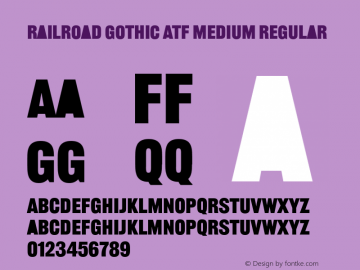 Railroad Gothic ATF Medium Regular Version 1.003图片样张