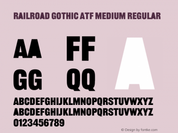 Railroad Gothic ATF Medium Regular Version 1.003图片样张