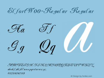 ElfortW00-Regular Regular Version 1.00 Font Sample