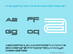 Changeling Neo Inline Expanded Regular Version 1.004 Font Sample