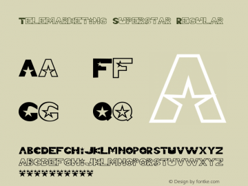Telemarketing Superstar Regular Macromedia Fontographer 4.1 6/30/99 Font Sample