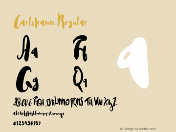 Carlshamn Regular Version 1.000 Font Sample