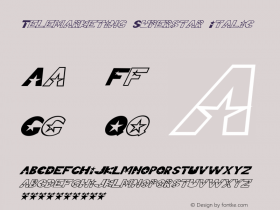 Telemarketing Superstar Italic Macromedia Fontographer 4.1 6/30/99图片样张